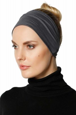 Cemre - Bandana Pañuelo Gris Oscuro