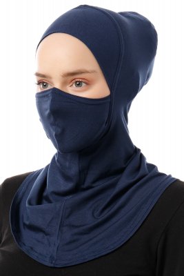 Damla - Pañuelo Máscara Ninja Hijab Azul Marino