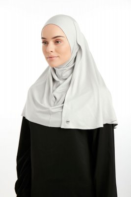 Feriha - Hijab Turban Viscosa Gris Claro