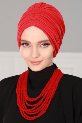 Wilma - Turbante De Algodón Rojo - Ayse Turban
