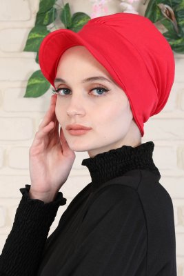 Sandra - Turbante De Algodón Rojo - Ayse Turban
