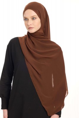 Hiyab Chiffon - Marrón
