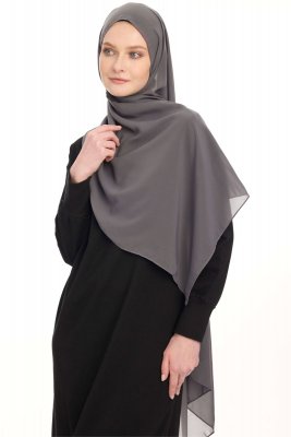 Hiyab Chiffon - Gris Oscuro