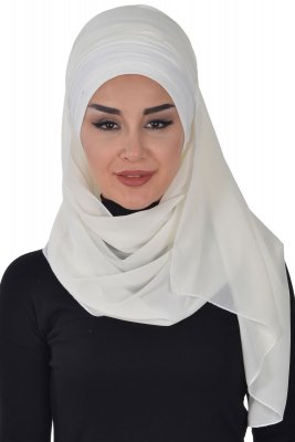 Alva - Hijab & Pañuelo Práctico Crema