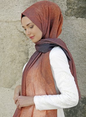 Dounia - Hijab Estampado Ladrillo