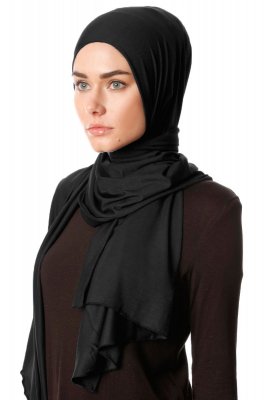 Melek - Hijab Jersey Premium Negro - Ecardin