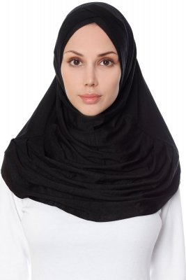 Mia - Hijab Al Amira Negro One-Piece - Ecardin