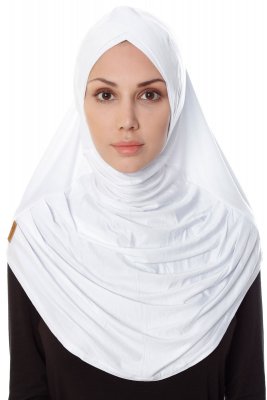 Mia - Hijab Al Amira Blanco One-Piece - Ecardin