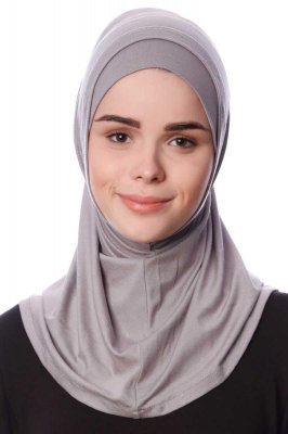 Nehir - Hijab 2-Piece Al Amira Gris Claro