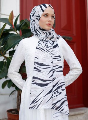 Yumna - Hijab Estampado Negro