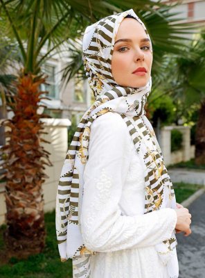Ulima - Hijab Estampado Caqui - Sal Evi