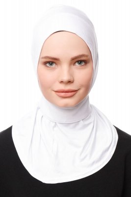 Zeliha - Hijab Práctico Viscosa Blanco