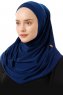 Esma - Hijab Amira Azul Marino Claro - Firdevs