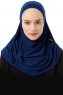 Esma - Hijab Amira Azul Marino Claro - Firdevs