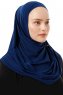 Esma - Hijab Amira Azul Marino Claro - Firdevs