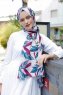 Beyza - Hijab Estampado Rosado & Azul - Sal Evi