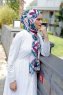 Beyza - Hijab Estampado Rosado & Azul - Sal Evi