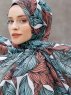 Seyyal - Hijab Estampado Verde & Rosado - Sal Evi