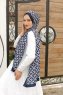 Hijab Twill Con Estampado De Azul Marino - Sal Evi