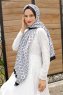 Hijab Twill Con Estampado Gris - Sal Evi