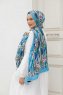 Hijab Twill Con Estampado De Lirio - Sal Evi