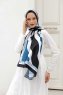 Hijab Twill Con Estampado De Oceano - Sal Evi