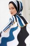 Hijab Twill Con Estampado De Oceano - Sal Evi