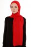 Derya - Hijab Práctico Chiffon Rojo
