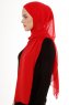 Derya - Hijab Práctico Chiffon Rojo
