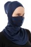 Damla - Pañuelo Máscara Ninja Hijab Azul Marino