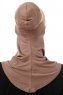 Damla - Pañuelo Máscara Ninja Hijab Taupe Oscuro