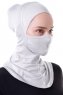 Damla - Pañuelo Máscara Ninja Hijab Gris Claro