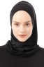Babe Plain - Hijab Al Amira One-Piece Negro & Gris Claro