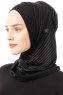 Babe Plain - Hijab Al Amira One-Piece Negro & Gris Claro