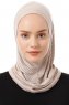Babe Plain - Hijab Al Amira One-Piece Taupe Claro