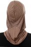 Silva Cross - Hijab Al Amira One-Piece Taupe Oscuro