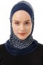 Silva Plain - Hijab Al Amira One-Piece Azul Marino