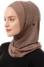 Silva Plain - Hijab Al Amira One-Piece Taupe Oscuro