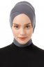 Elnara - Pañuelo Cross Hijab Gris Oscuro