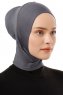 Elnara - Pañuelo Plain Hijab Gris Oscuro