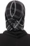 Ekose Plain - Hijab Al Amira One-Piece Negro & Gris Claro