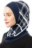 Ekose Plain - Hijab Al Amira One-Piece Azul Marino