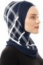Ekose Plain - Hijab Al Amira One-Piece Azul Marino