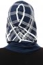 Ekose Plain - Hijab Al Amira One-Piece Azul Marino