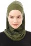 Ekose Plain - Hijab Al Amira One-Piece Caqui