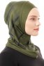 Ekose Plain - Hijab Al Amira One-Piece Caqui