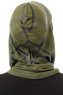 Ekose Plain - Hijab Al Amira One-Piece Caqui