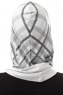 Ekose Plain - Hijab Al Amira One-Piece Gris Claro