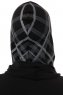 Ekose Cross - Hijab Al Amira One-Piece Negro & Gris Claro