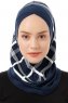 Ekose Cross - Hijab Al Amira One-Piece Azul Marino